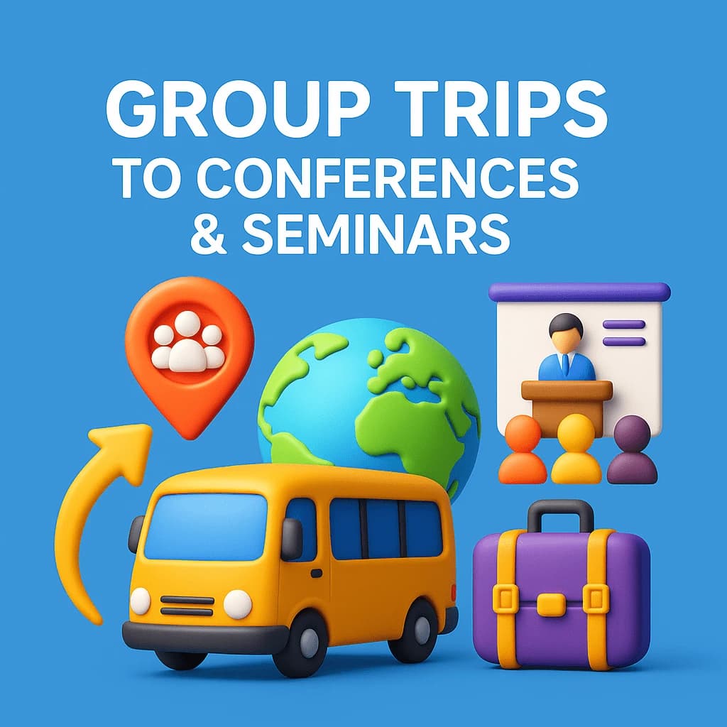 🔹 KONFERENSIYA VA TA'LIM SEMINARLARIGA GURUH BILAN SAFARLAR